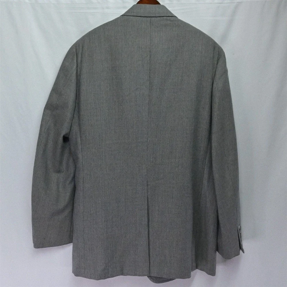 Hart Schaffner Marx 42L Gray Woven 2 Button Blazer Jacket‎ Sport Coat